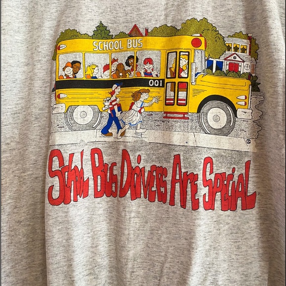 80s single stitch school bus drivers are special t shirt - Picture 2 of 4